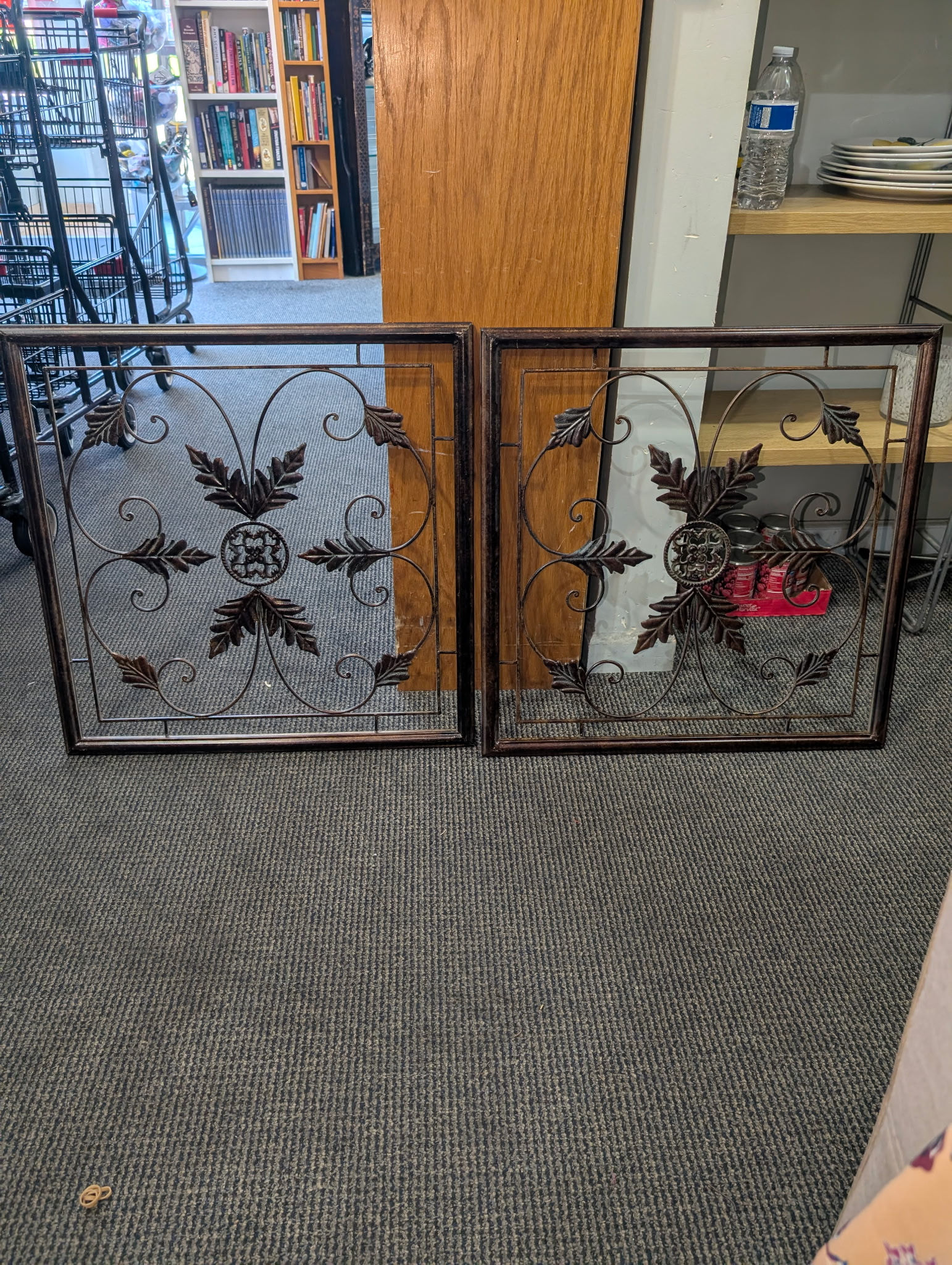 Rustic Wrought Iron Square Wall Grill #1-2