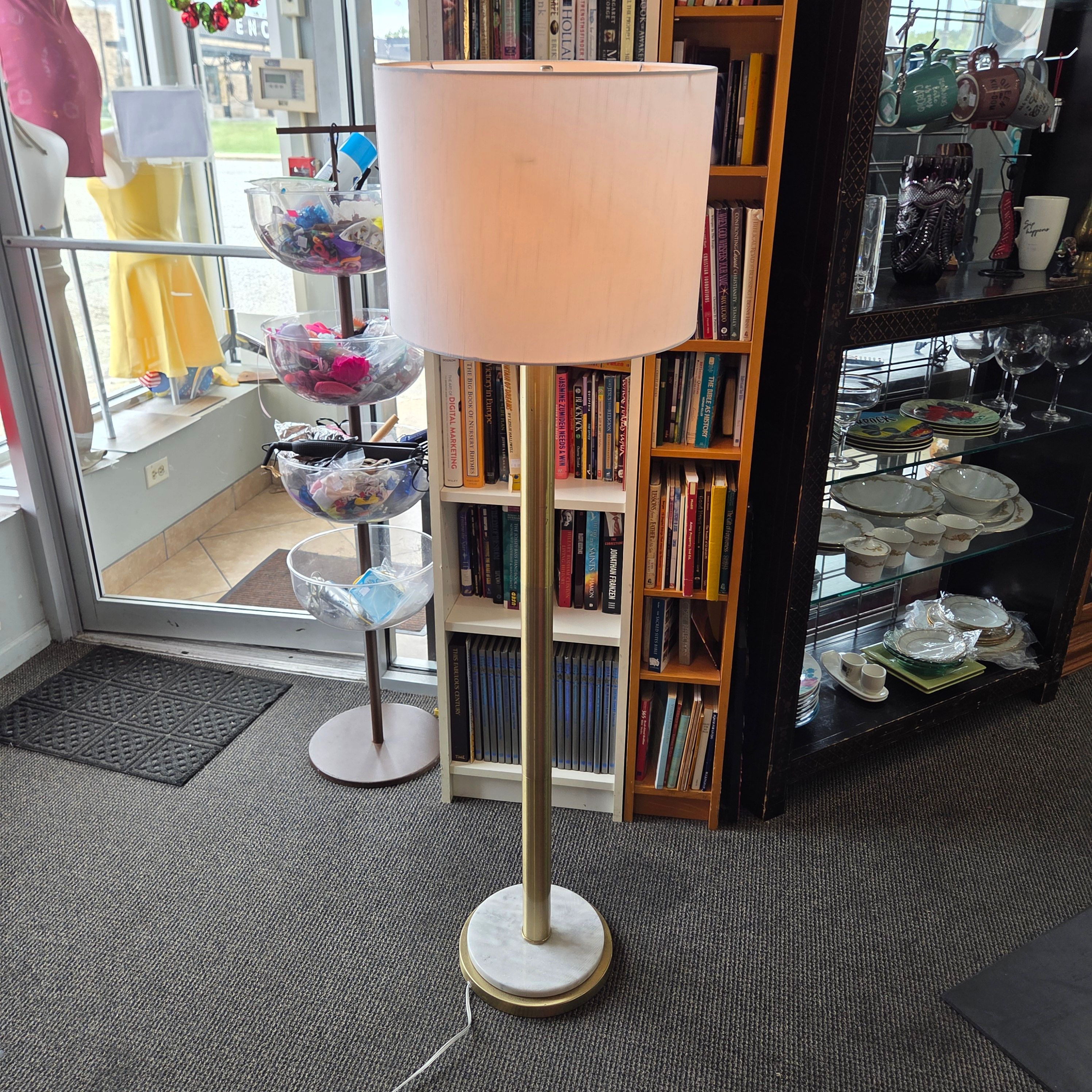 Gold Marble Based Floor Lamp
