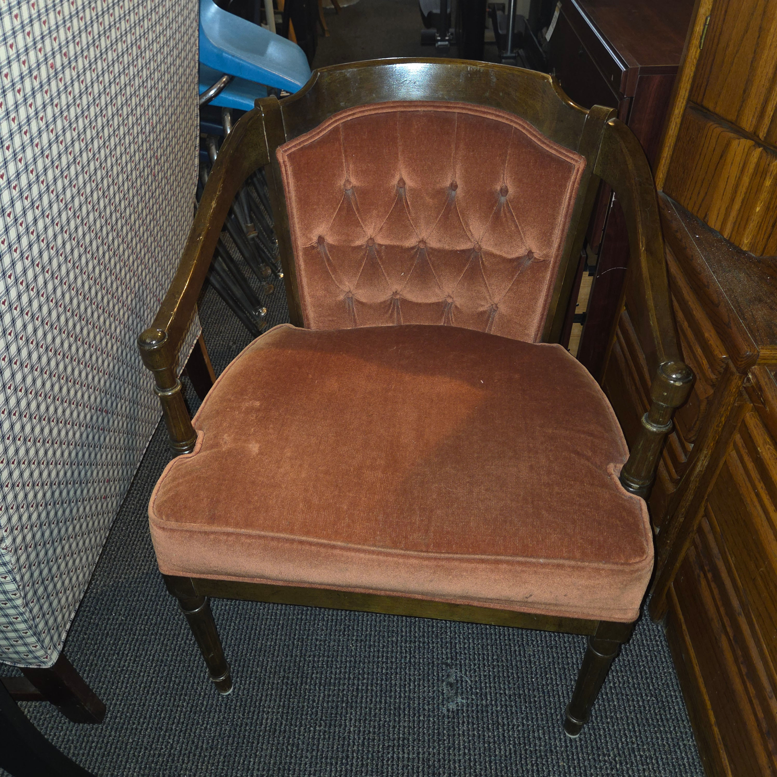 Statesville Ross Mid-Century Arm Chair in Rust