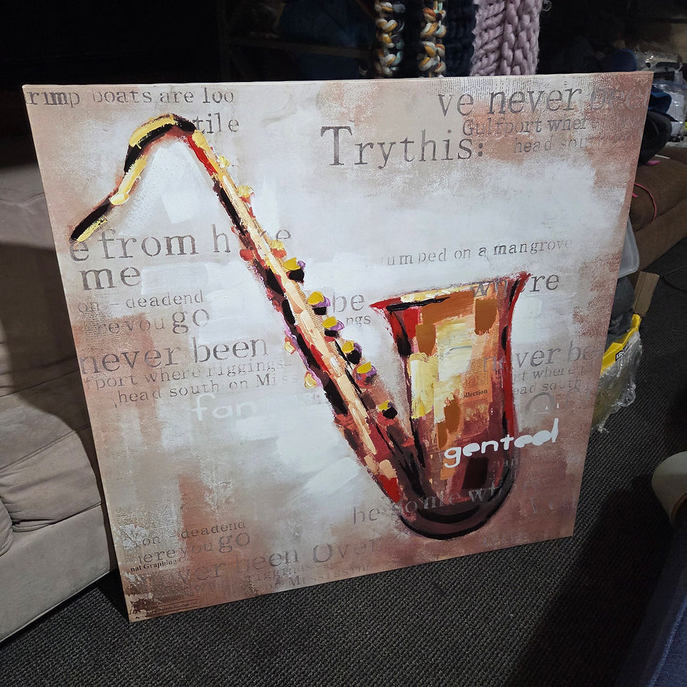 Miniatura: Vibrant Saxophone Swing 39 x 39in Wall Picture 