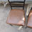 Thumbnail: Black Metal With Faux Leather Seat Dining Chair #1-2
