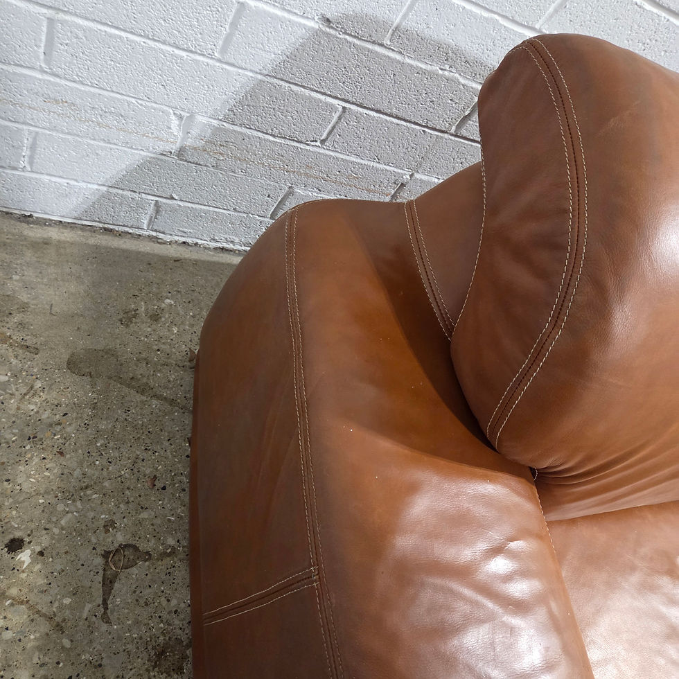 Thumbnail: Vintage German Leather 2pc Sectional by W. Schillig