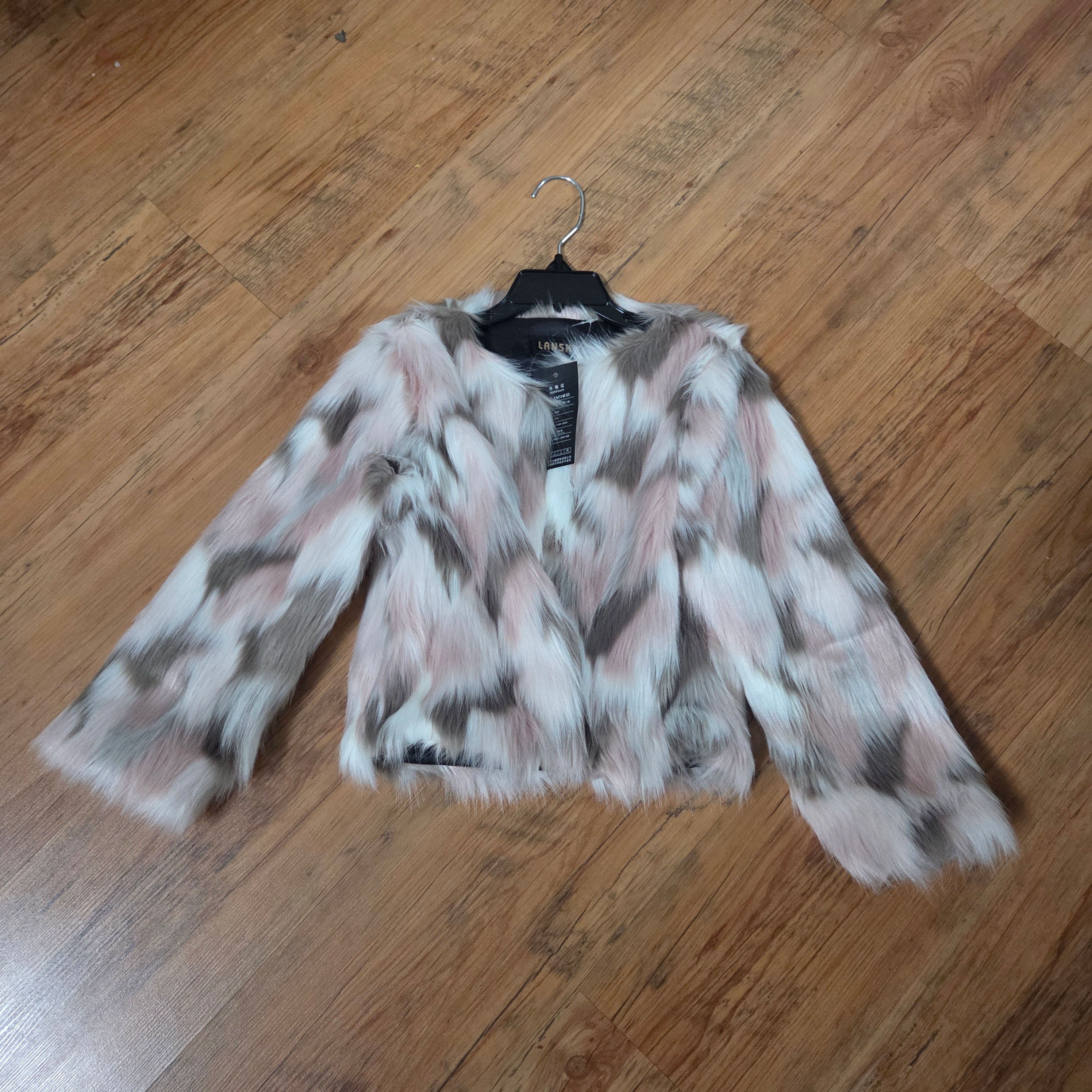 Lanshifei Faux Fur Jacket Kids Sz L (New)