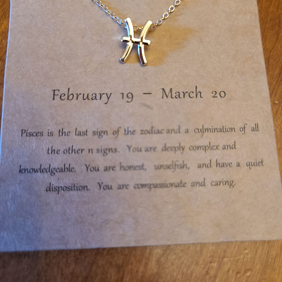 Miniatura: Pisces Faux Gold Zodiac Symbol Necklace