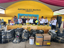 Entrega de suministros y reconocimientos en Álamo Veracruz