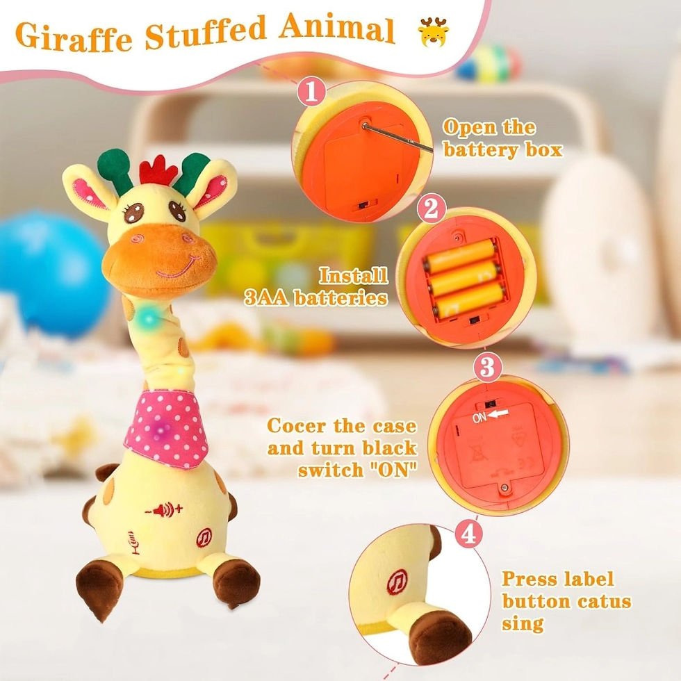 Thumbnail: Dancing & Talking Giraffe Toy – Interactive Musical Plush with Lights