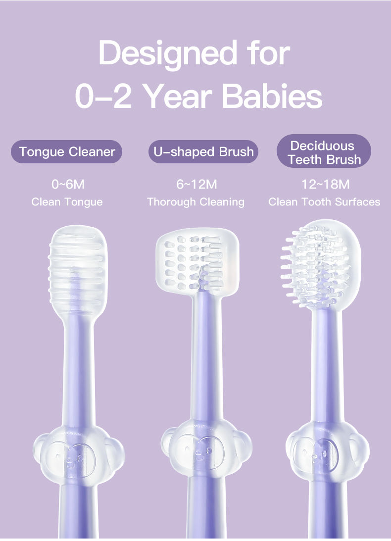 Thumbnail: Baby Oral Care Set – Silicone Toothbrush & Tongue Cleaner with Storage Box