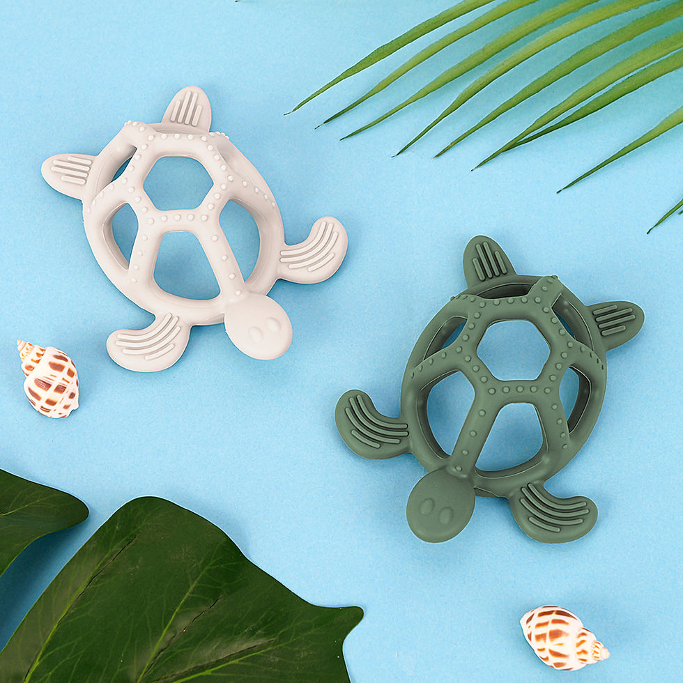 Thumbnail: Silicone Turtle Teether – Food-Grade Sensory Teething Toy for Babies