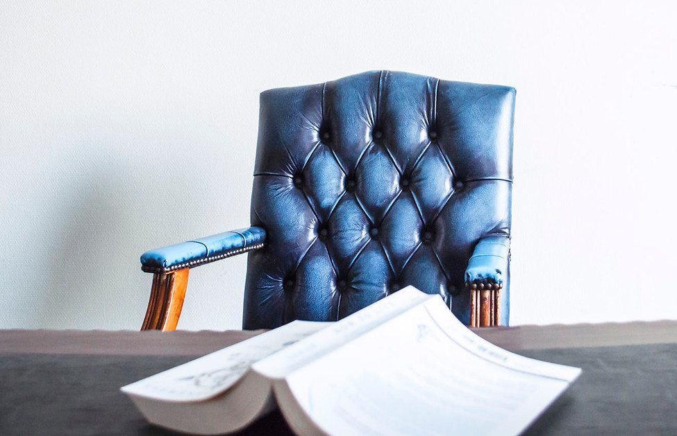 Blue Leather Chair