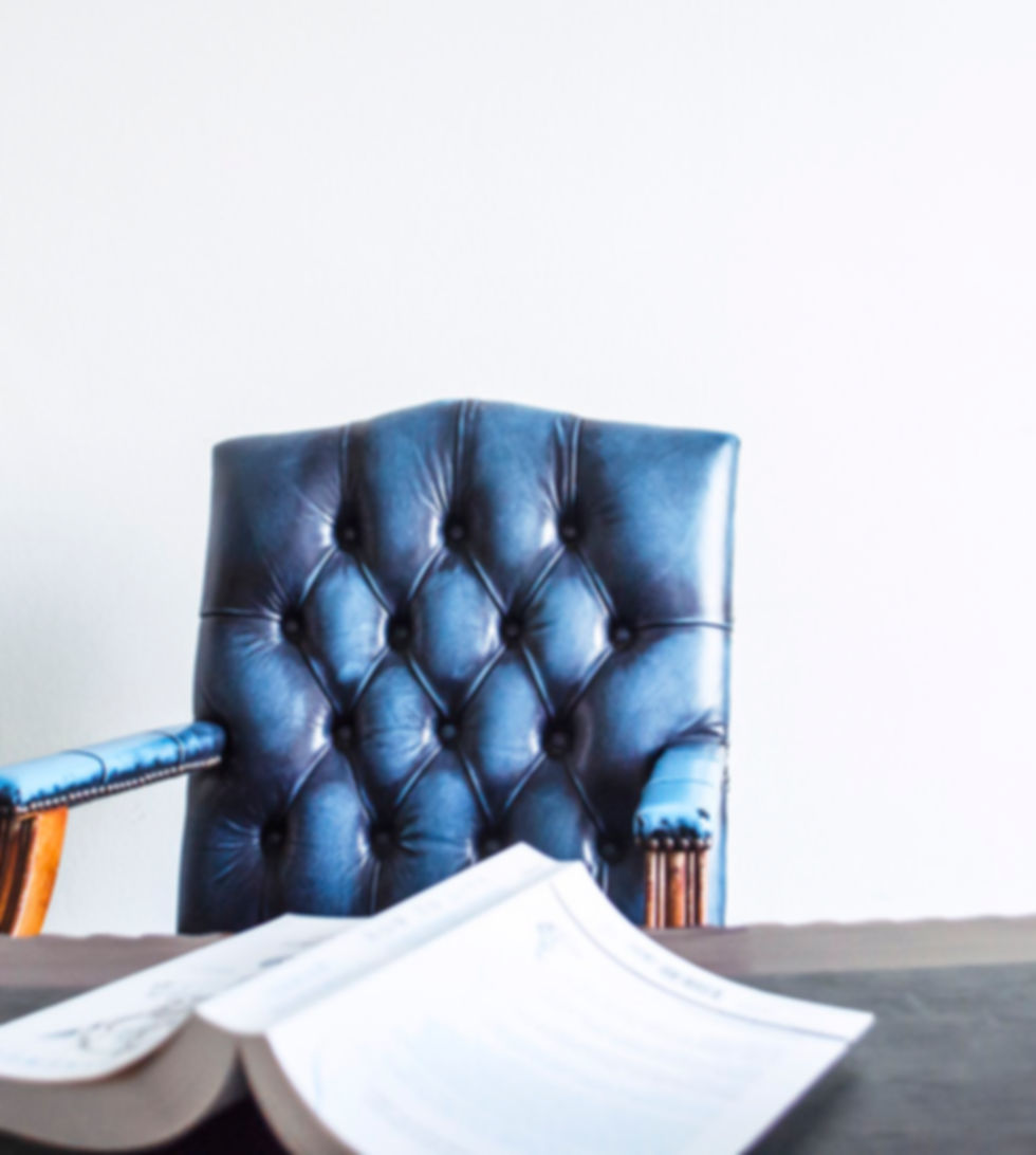 Blue Leather Chair
