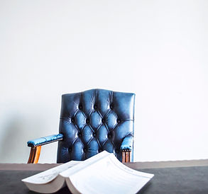 Blue Leather Chair