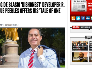 Calling De Blasio "Dishonest" Developer R. Donahue Peebles Offers His "Tale Of One Ci