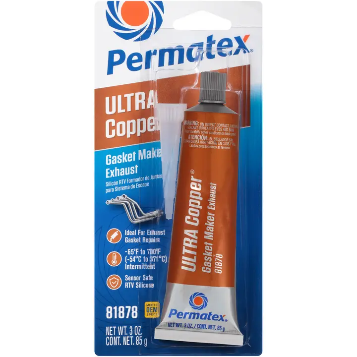 Permatex 81878 ultra copper maximum temperature RTV Silicon Gasket Maker 3 Oz.