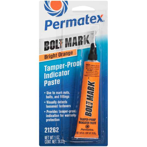 Permatex 21262 BOLT MARK INDICATOR PASTE ORANGE ICE AUTO PARTS
