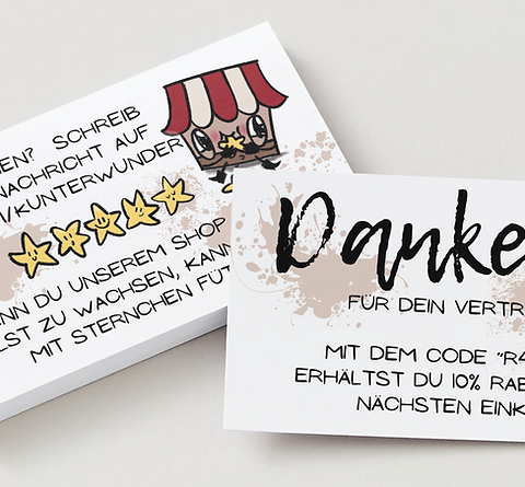 Personalisierte Dankeskarten für deinen Etsyshop Small Business