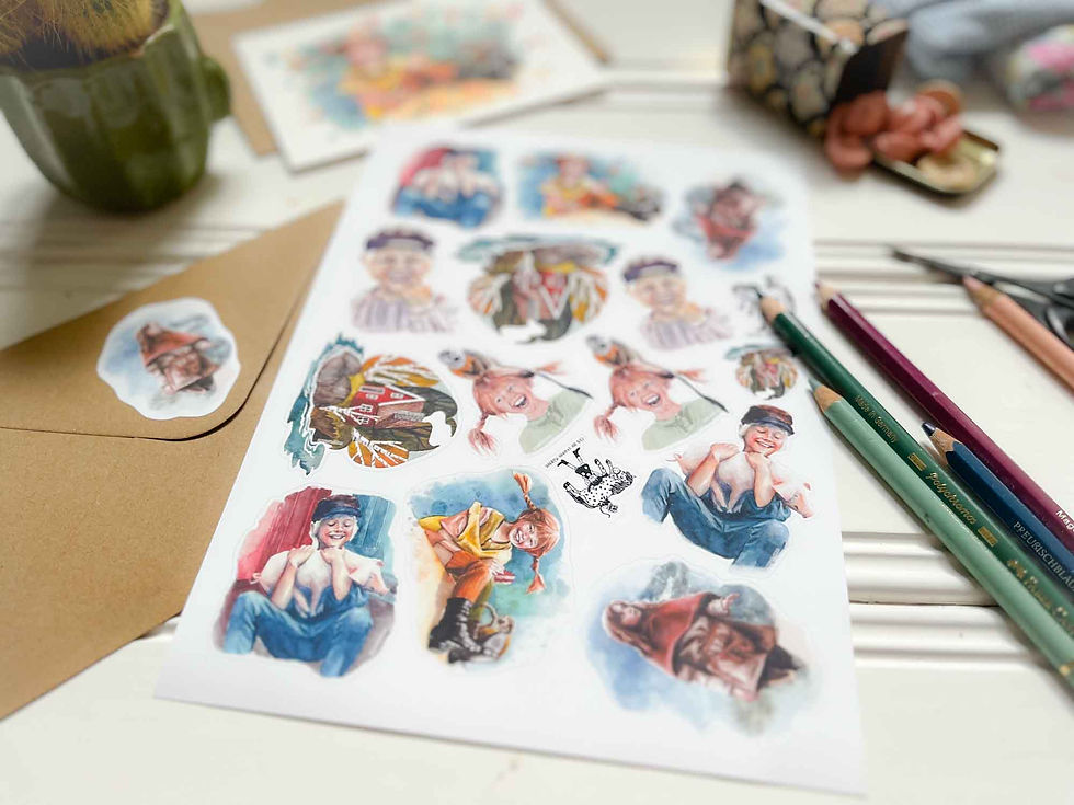 Miniaturbild: Sticker Pippi Freunde Michel Ronja