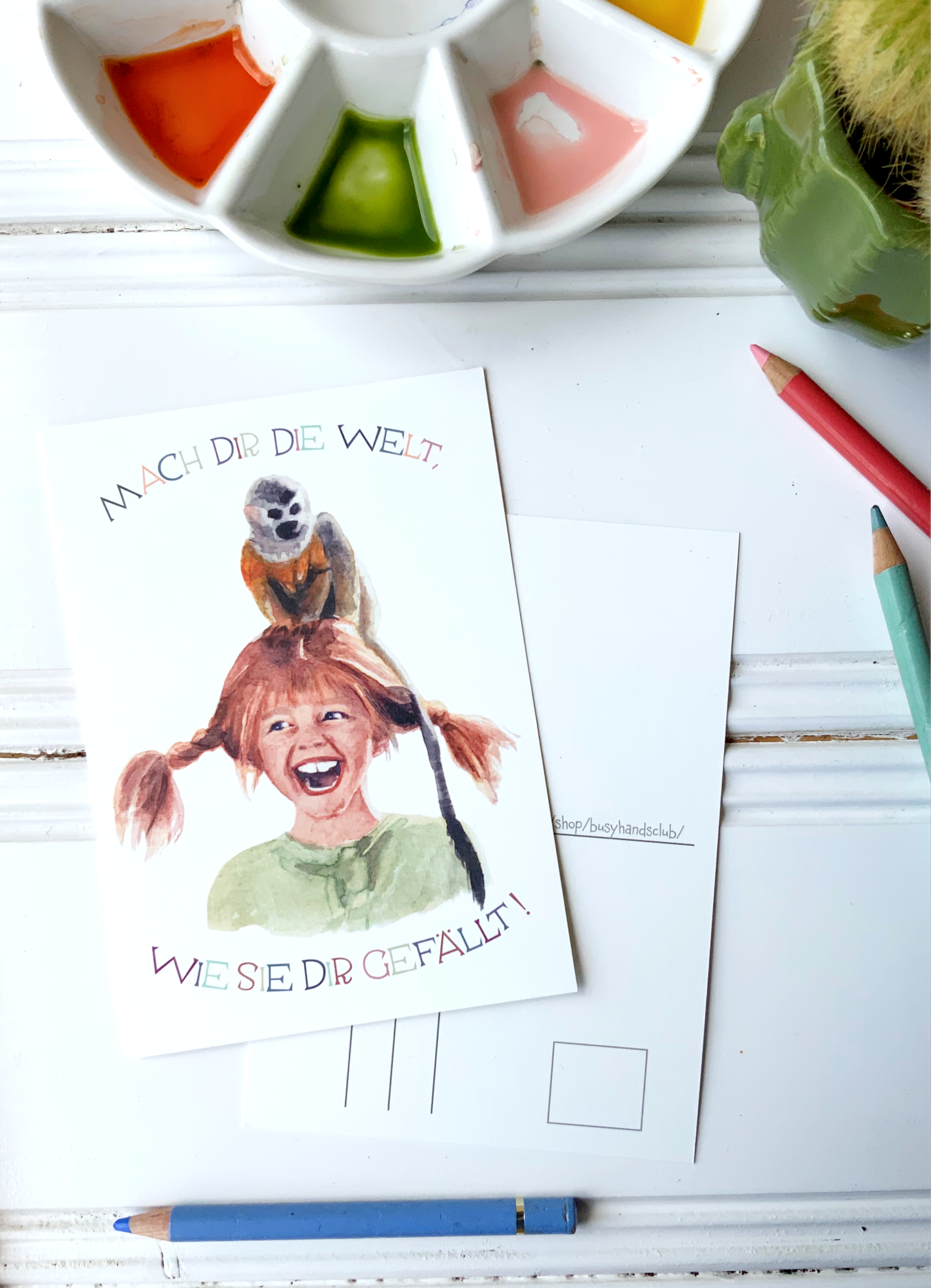 Postkarte Mach dir die Welt.. für freche Mädchen und Jungs als Affirmationskart