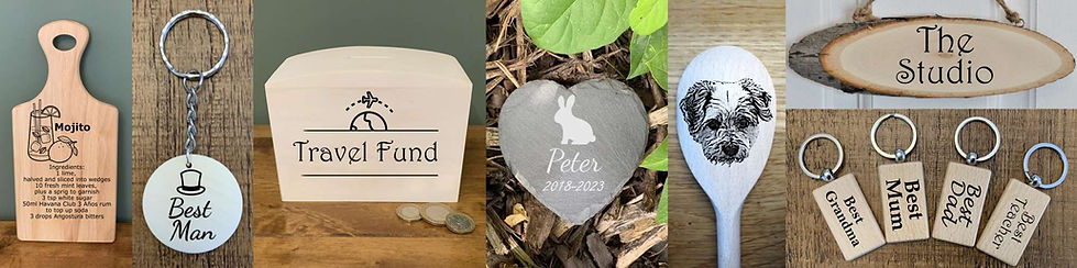 The most popular personalised engraved products we sell