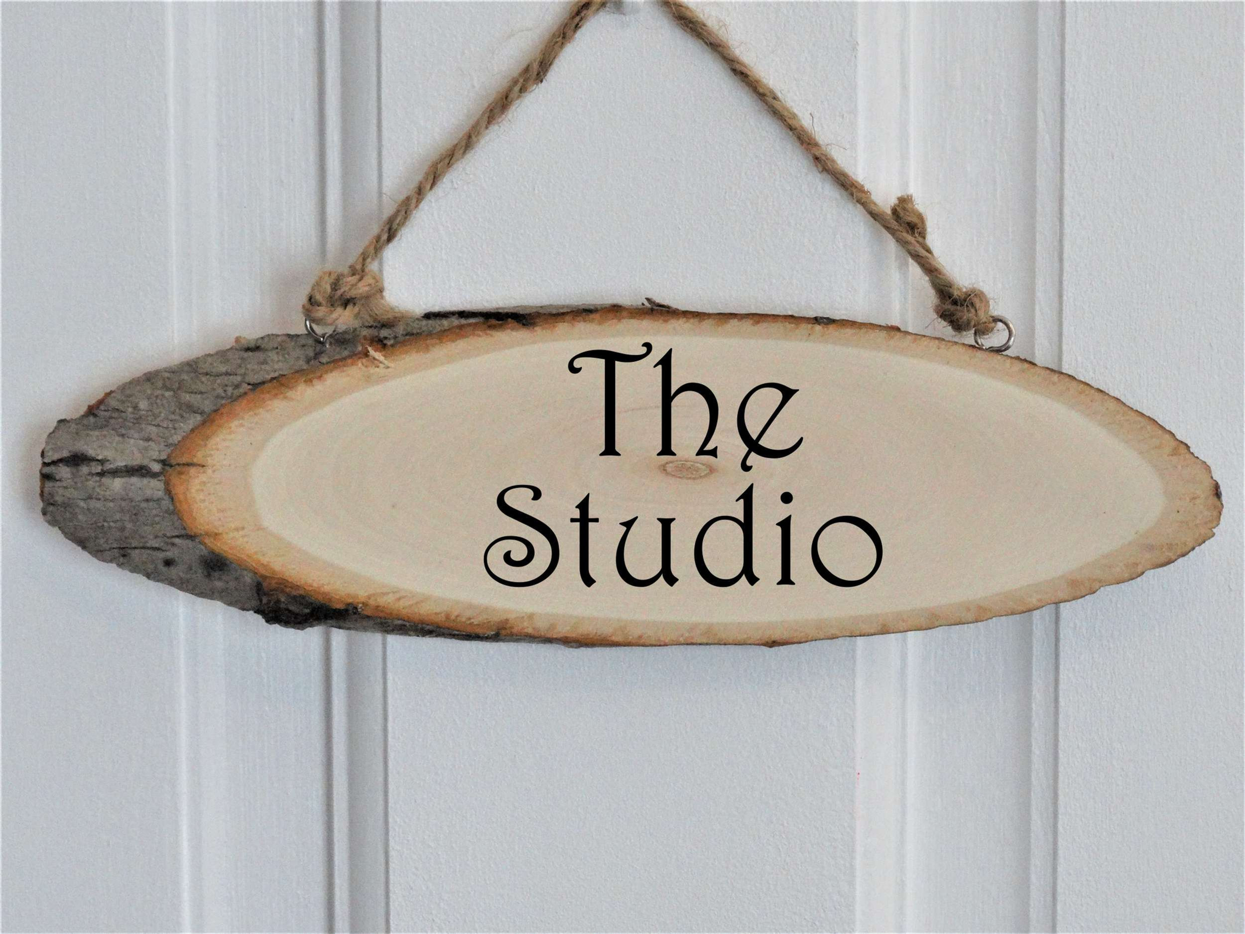 personalised engraved wooden sign for hanging on doors and walls