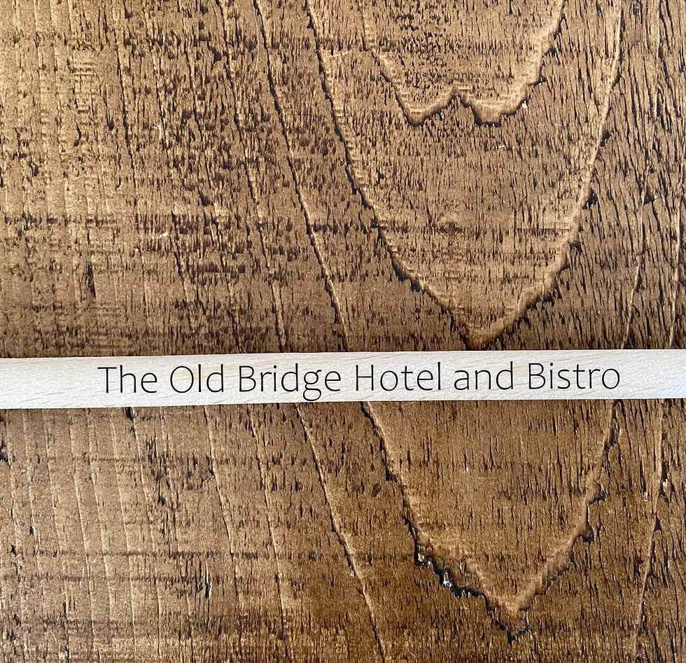 Thumbnail: 1 wooden spoon with an engraving of a restaurants name, as an example for customers.