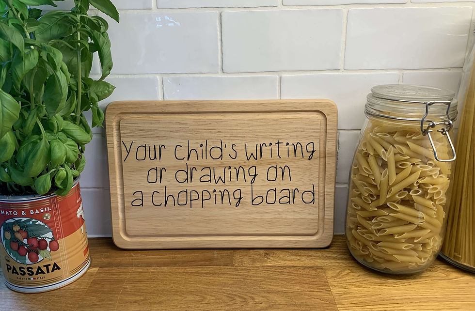 Thumbnail: personalised engraved wooden board to prepare food