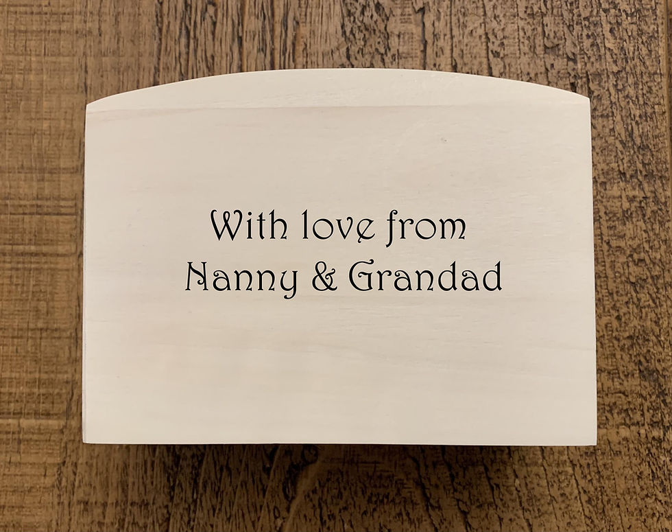 Thumbnail: Personalised Christening Money Box – Engraved Religious Wooden Keepsake