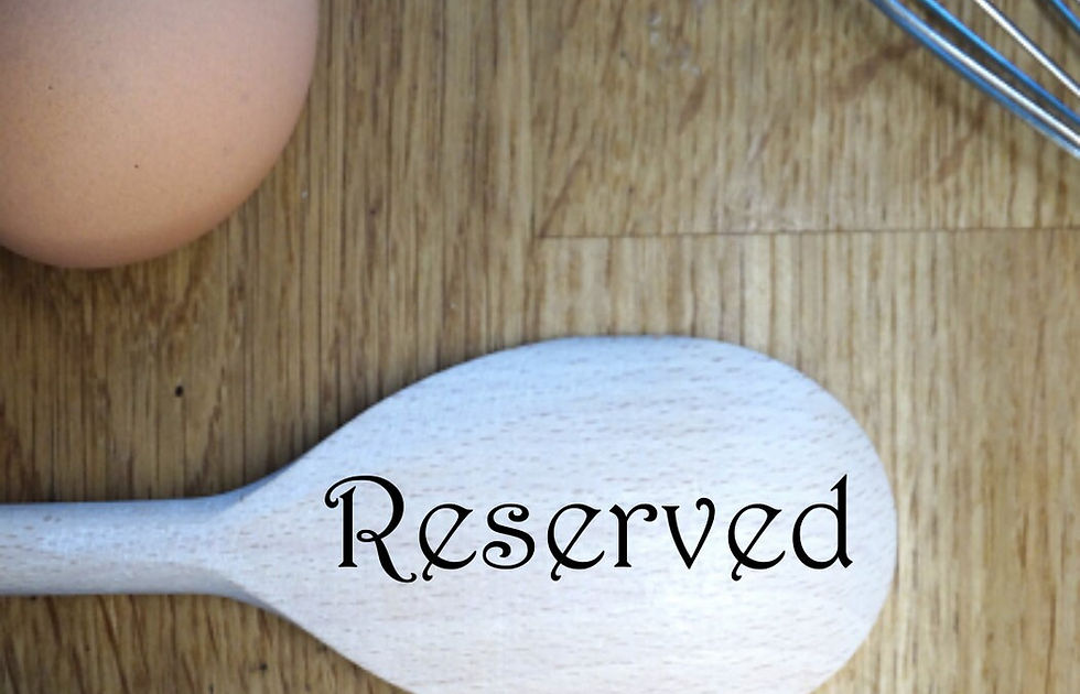 Thumbnail: 1 wooden spoon with engraved word Reserved, to show it can be used on a booked cafe table