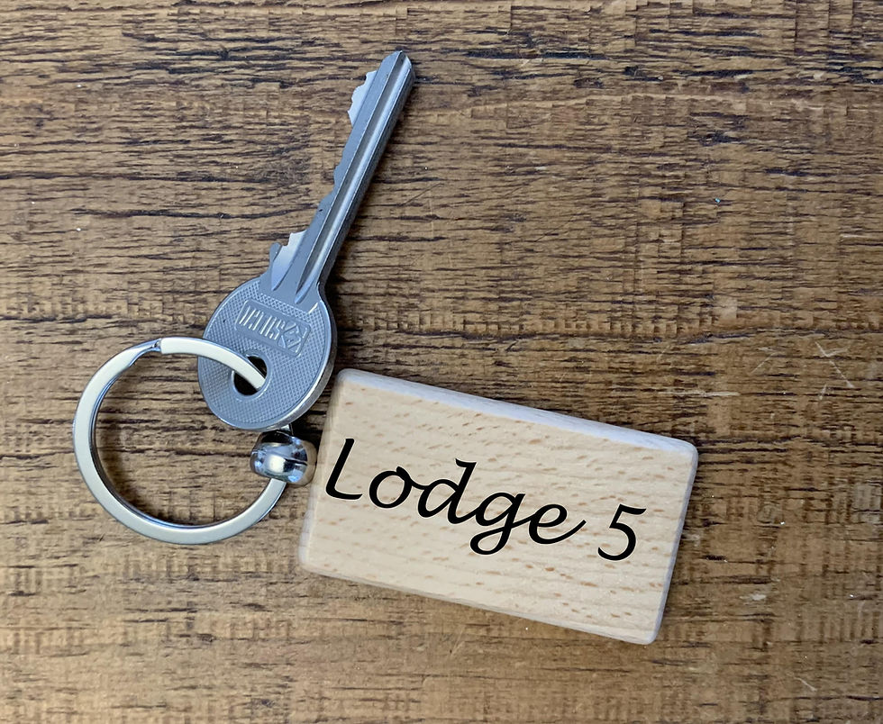 Thumbnail: hotel room number engraved on keyring