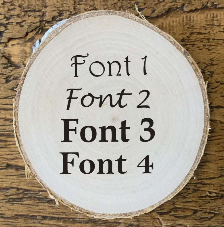 Thumbnail: Personalised Natural Log Slice Wooden Coaster for Family/Friends. Add a Message