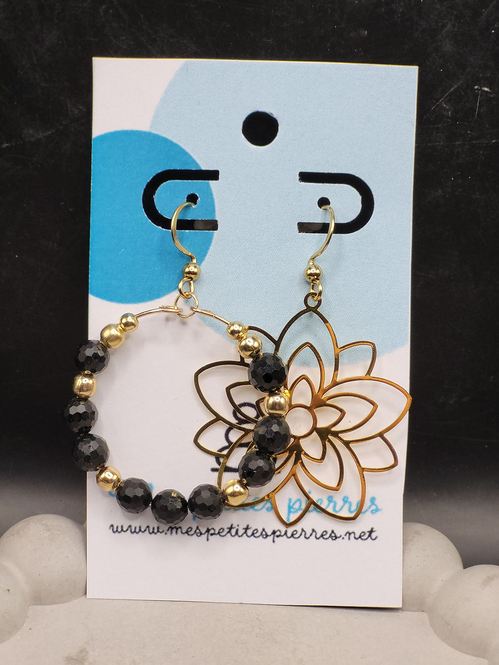 LA SORCIERE - Boucles d'oreilles avec de la tourmaline