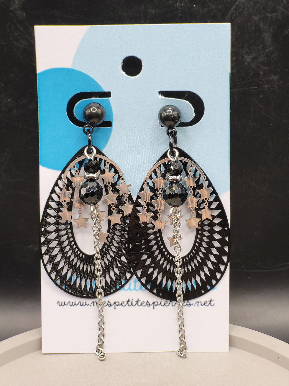 LA SORCIERE - Boucles d'oreilles avec de la tourmaline