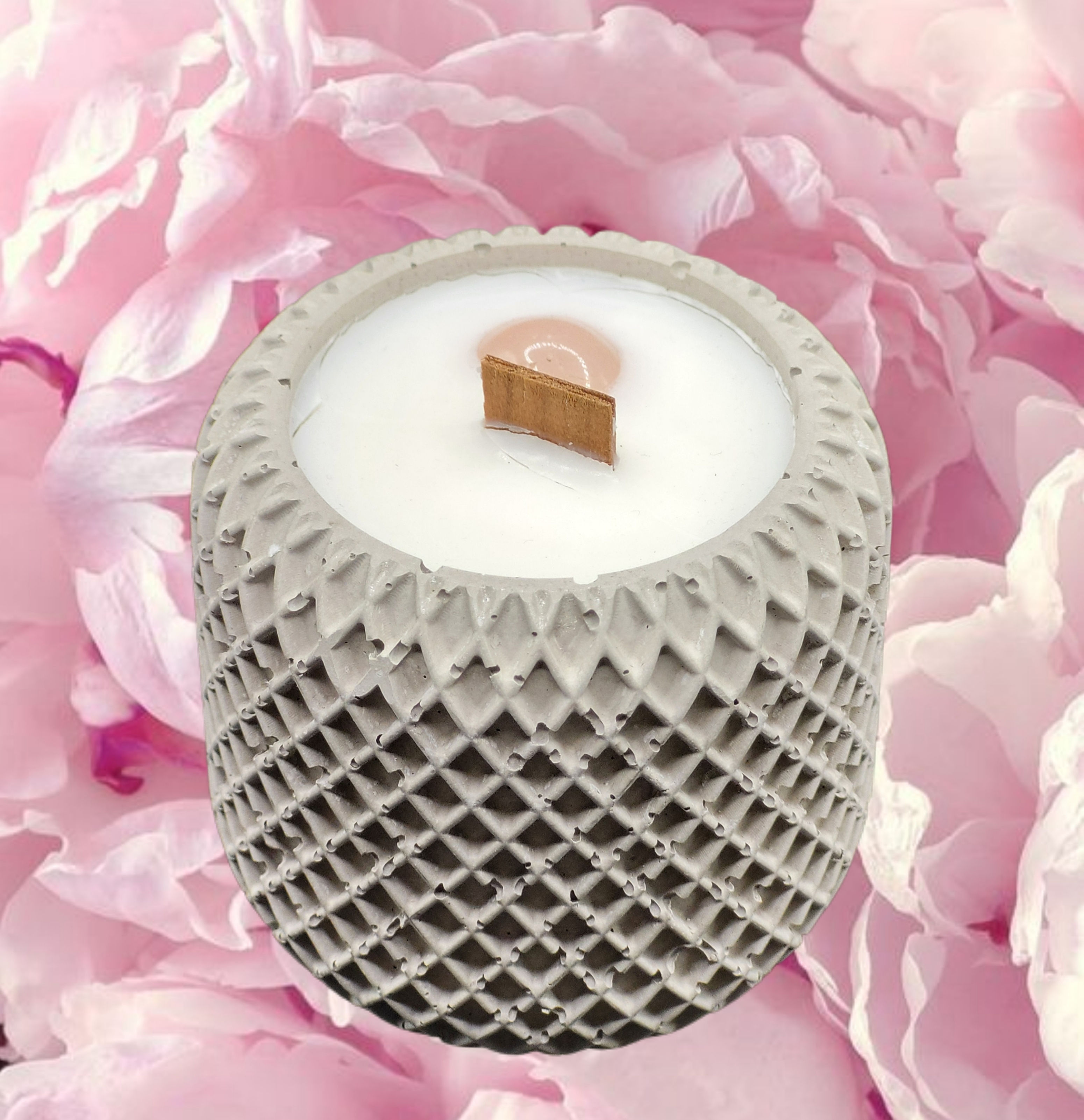 Bougie DOUCEUR à la Pivoine et au Quartz rose