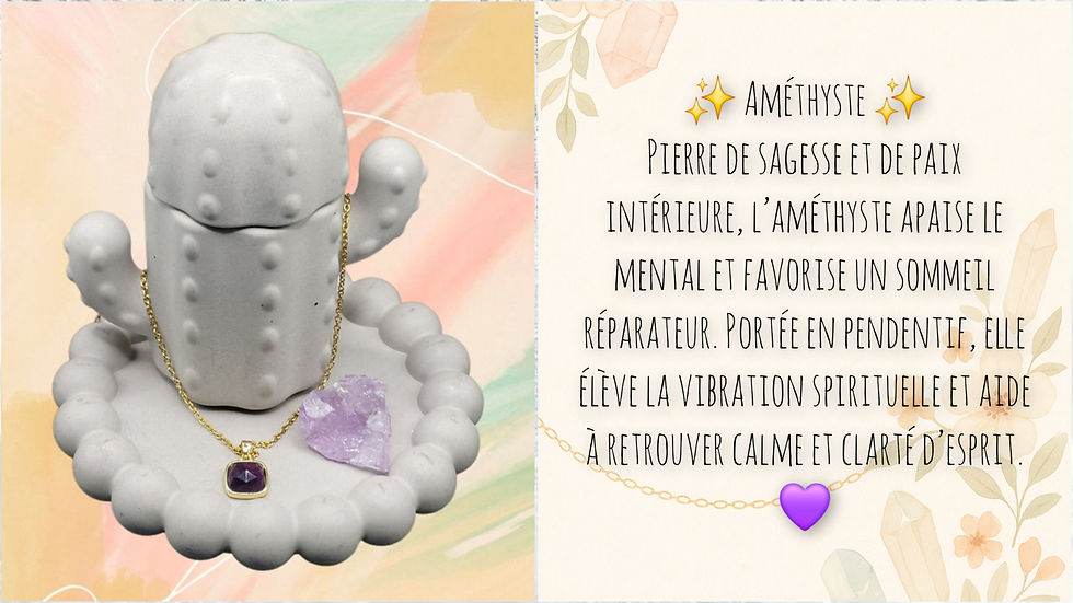 Miniature : Pendentif en améthyste