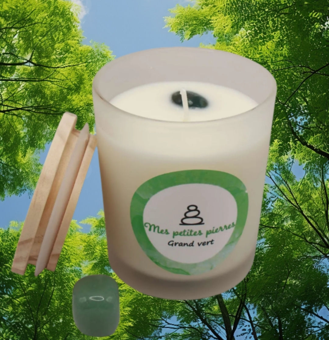 Bougie Verte: Grand Vert et Aventurine