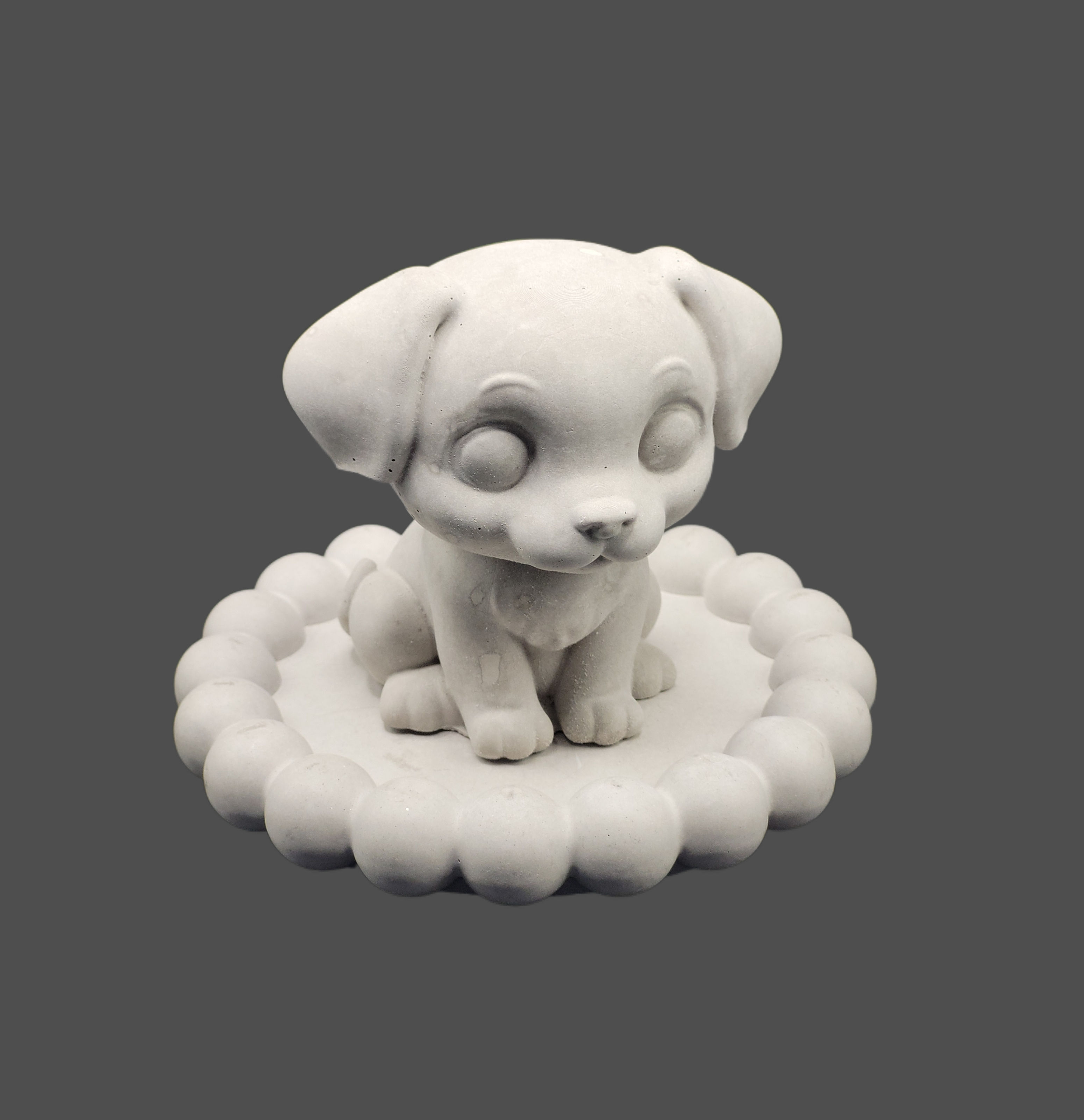 Chien en béton créatif