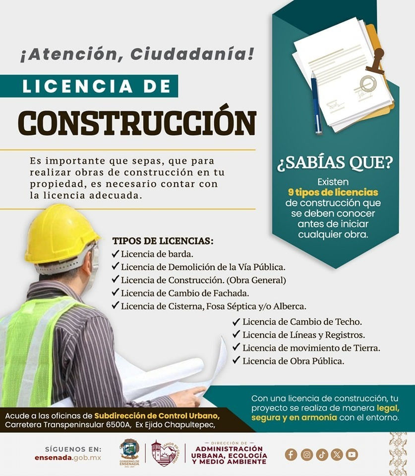 GOBIERNO DE ENSENADA VERIFICA QUE OBRAS Y EDIFICACIONES CUENTEN CON LICENCIA DE CONSTRUCCIÓN