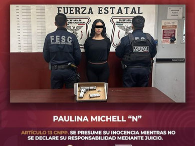ASEGURA FUERZA ESTATAL A MUJER CON ARMA DE FUEGO EN MEXICALI