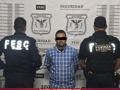 DETIENE FUERZA ESTATAL A HOMBRE ARMADO EN COLONIA MORELOS DE ENSENADA