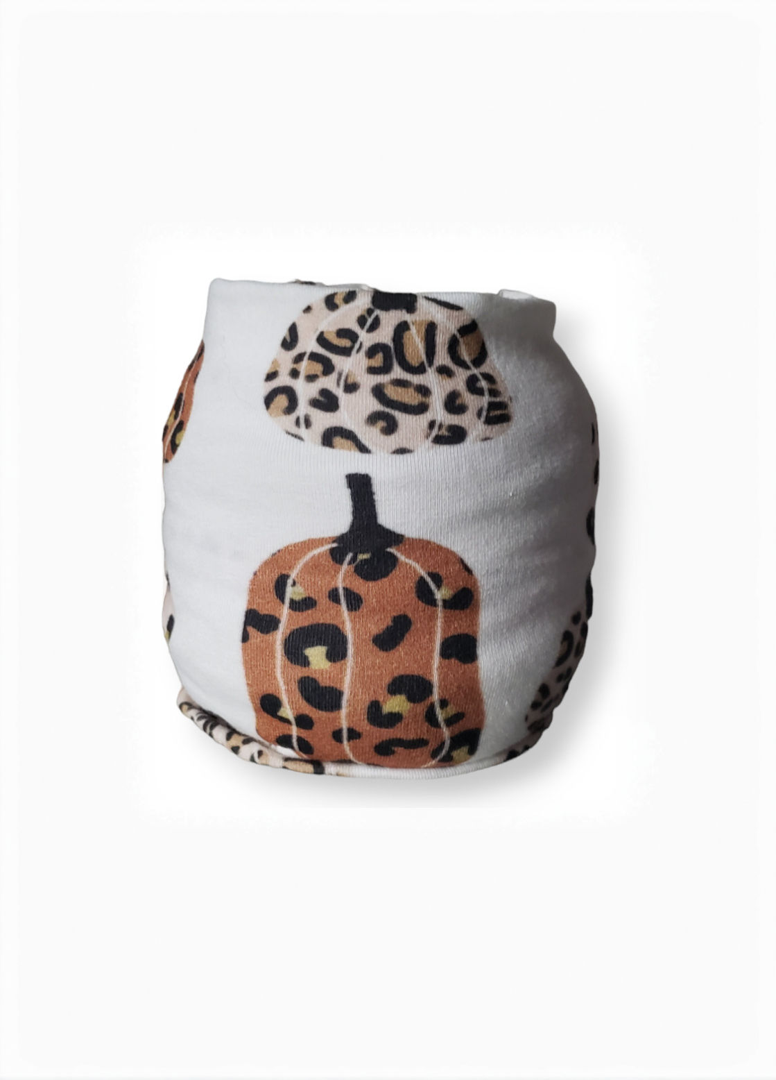 Leopard Print Pumpkins Yarn Cozy