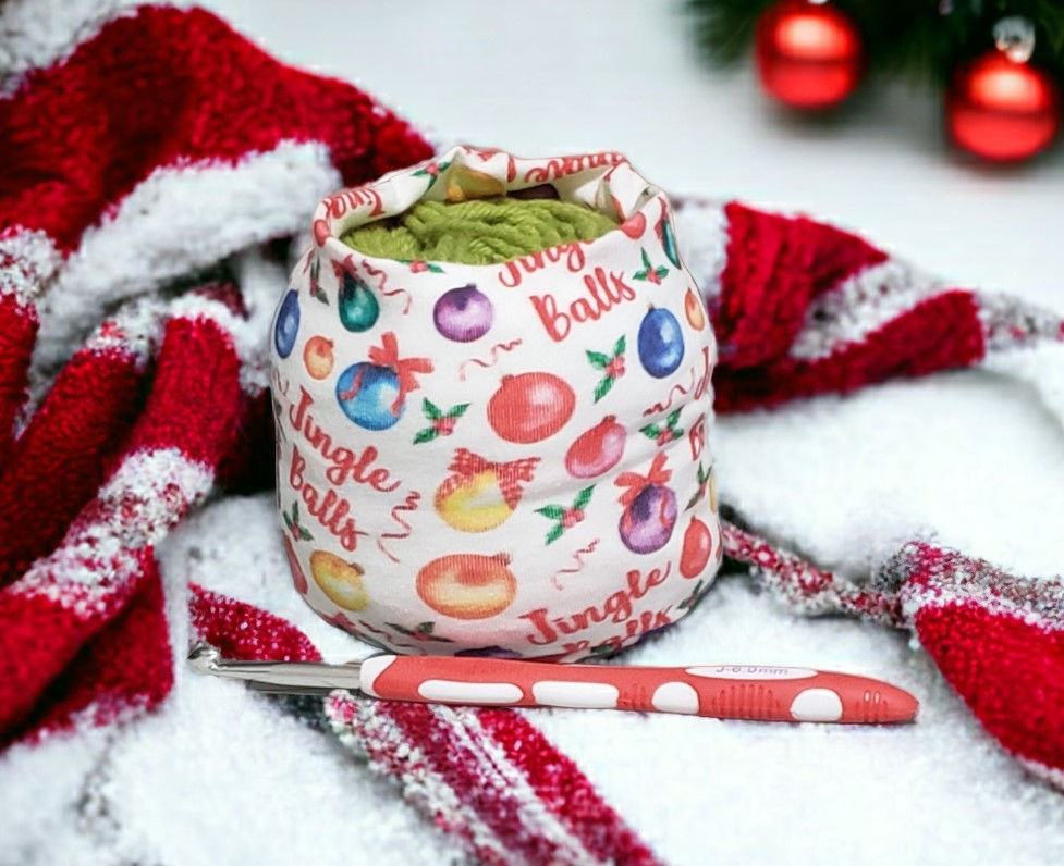 Thumbnail: Jingle Balls Yarn Cozy