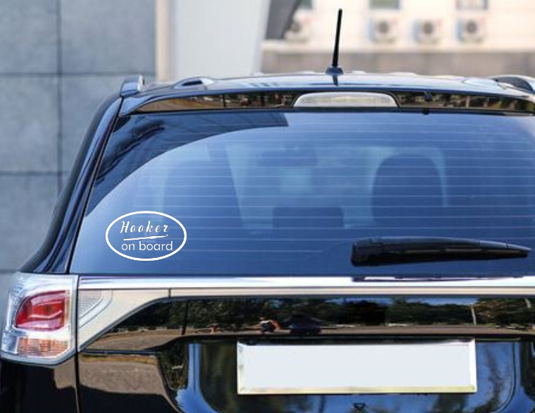 Thumbnail: Hooker on Board Vinyl Decal