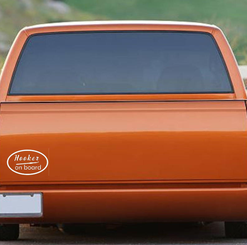 Thumbnail: Hooker on Board Vinyl Decal