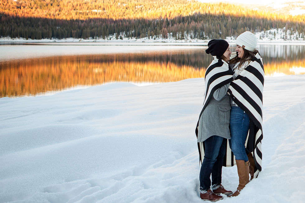 Same Sex Marriage | Snowy Shaver Lake Engagement Session