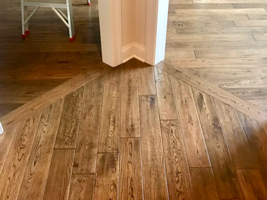 Hardwood transition flooring