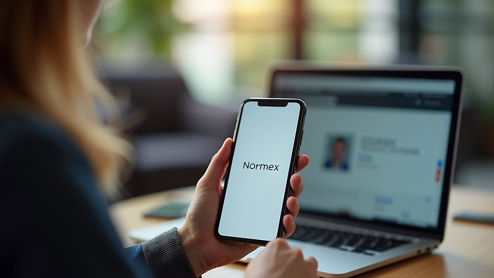 Close-up view of a smartphone displaying a professional networking app
