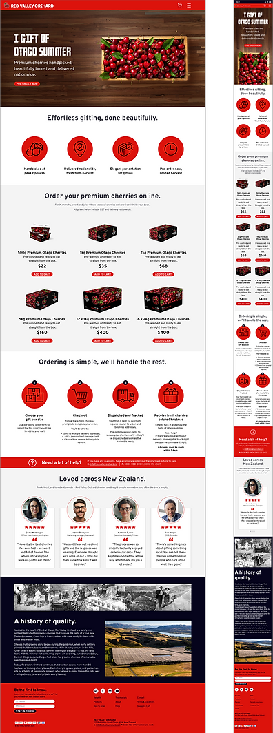 Red Vallery Orchard Website Design