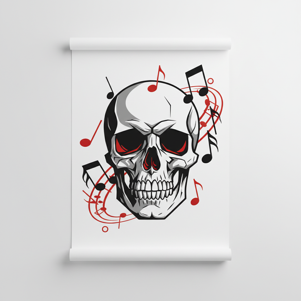 Poster Illustration Crâne