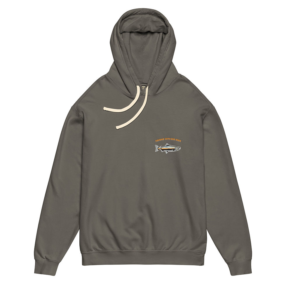 Thumbnail: Unisex garment-dyed lightweight hoodie front logo