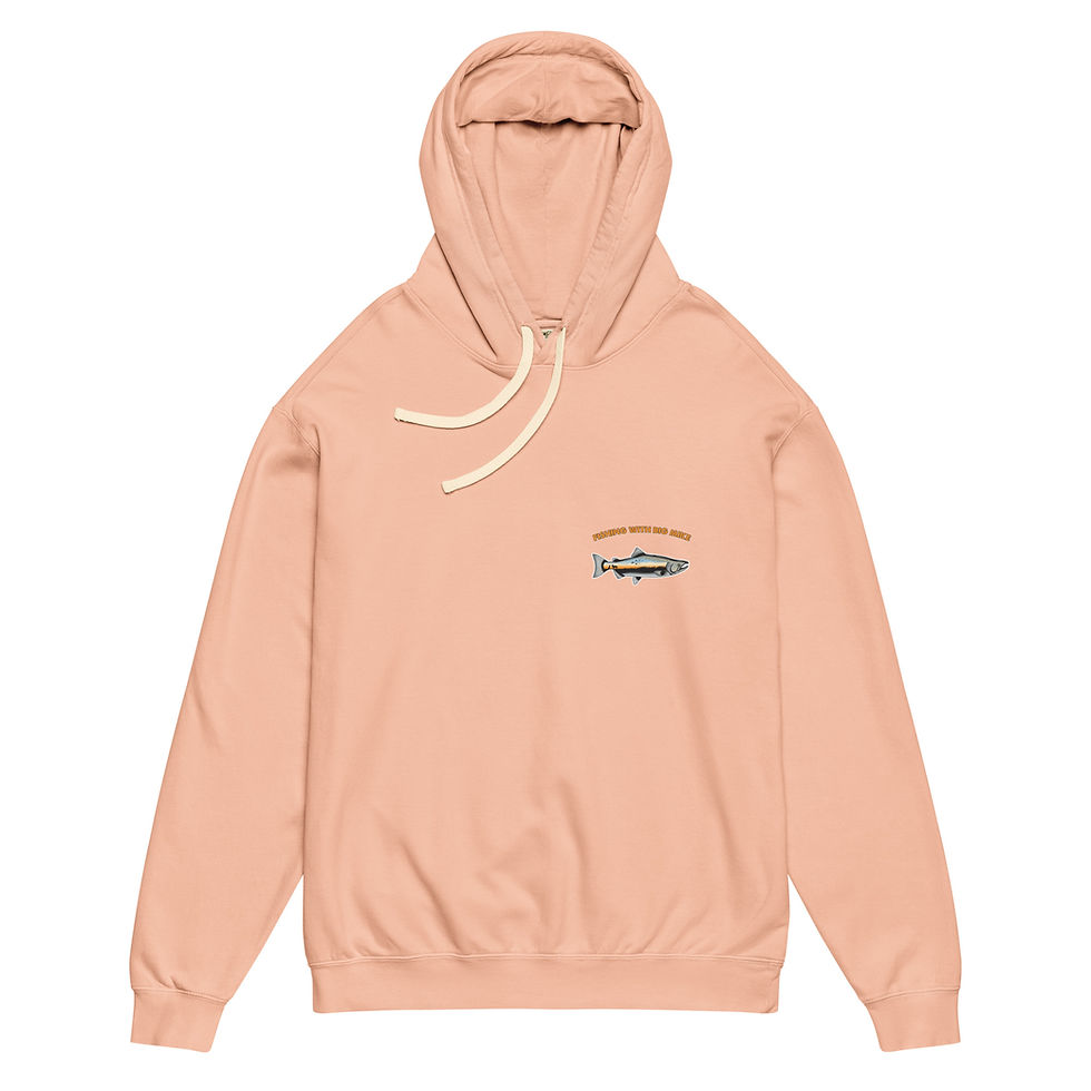 Thumbnail: Unisex garment-dyed lightweight hoodie front logo