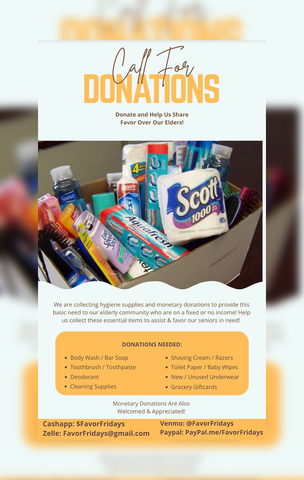 Hygiene Drive For Our Elders